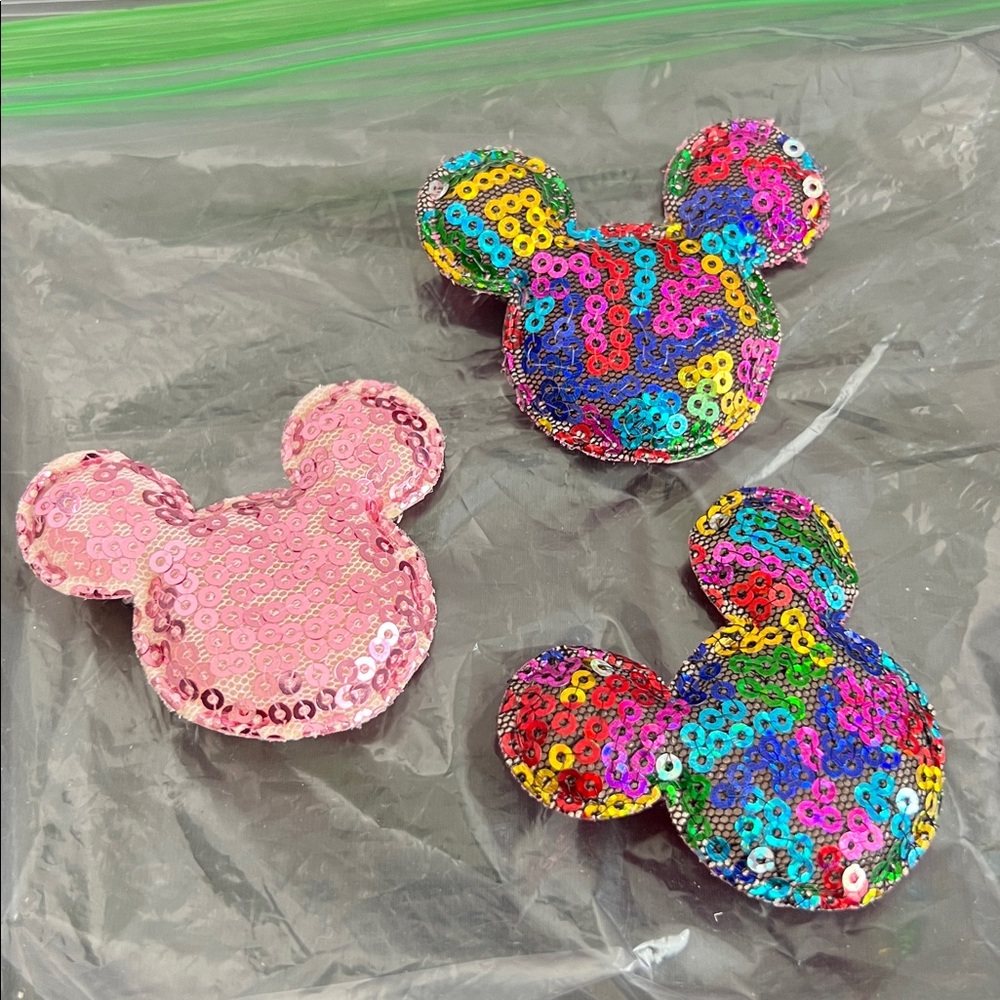 Colorful Sequin Mickey Mouse Hair Clips